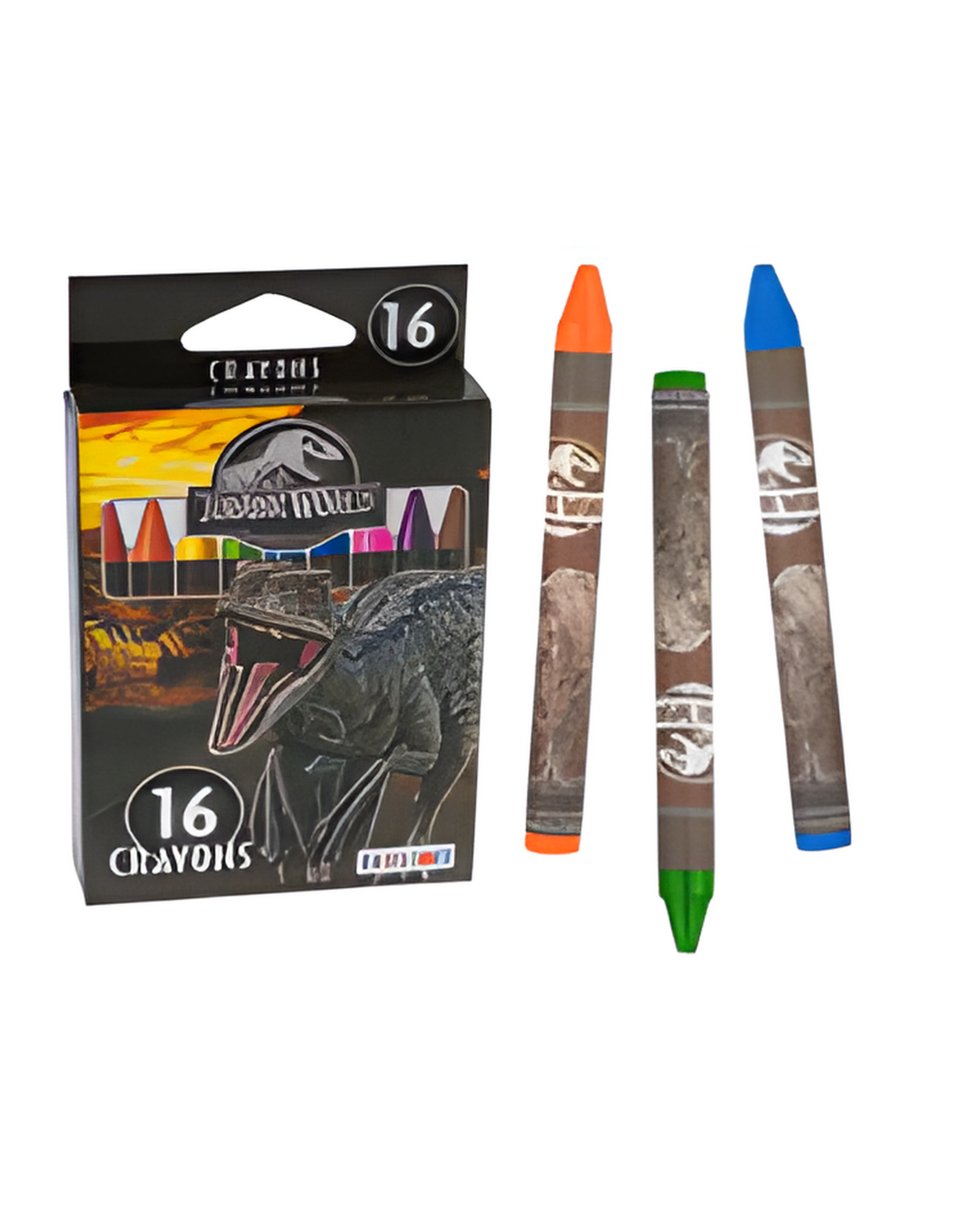 CRAYONS,16ct JURASSIC WORLD
