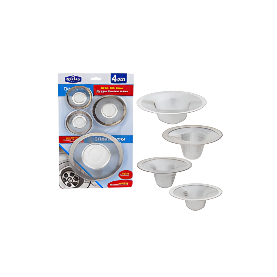 DRAINER SET,4pc STAINLESS STEE