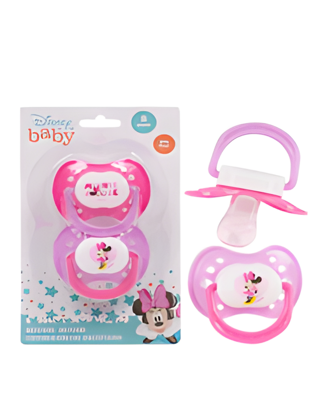 PACIFIER,2pk MINNIEMOUSE PINK/
