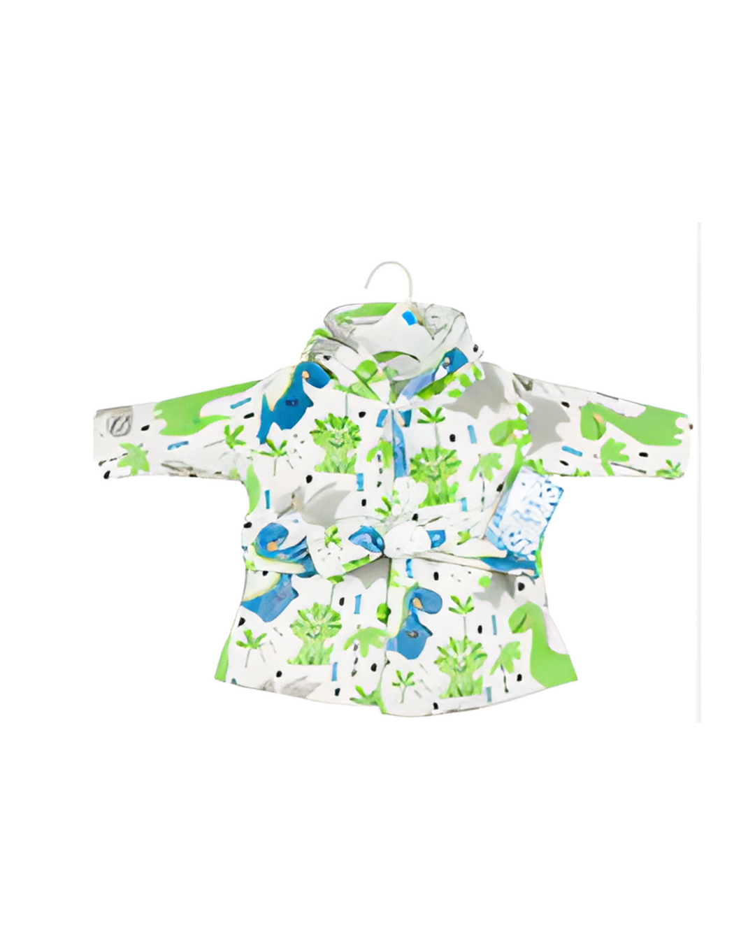 HOODED ROBE,0-9M DINOSAUR