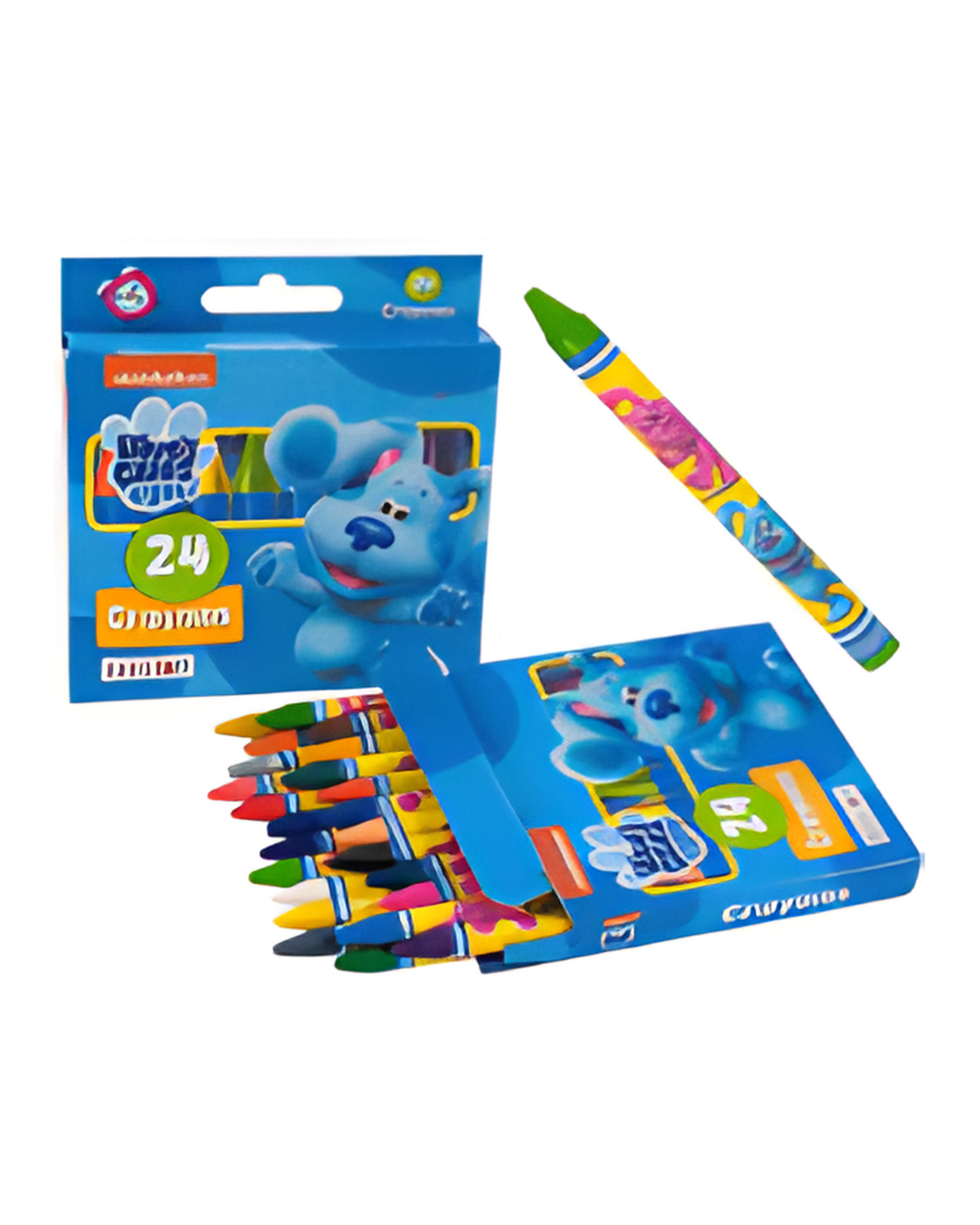 CRAYONS,24ct BLUE'S CLUES & YO