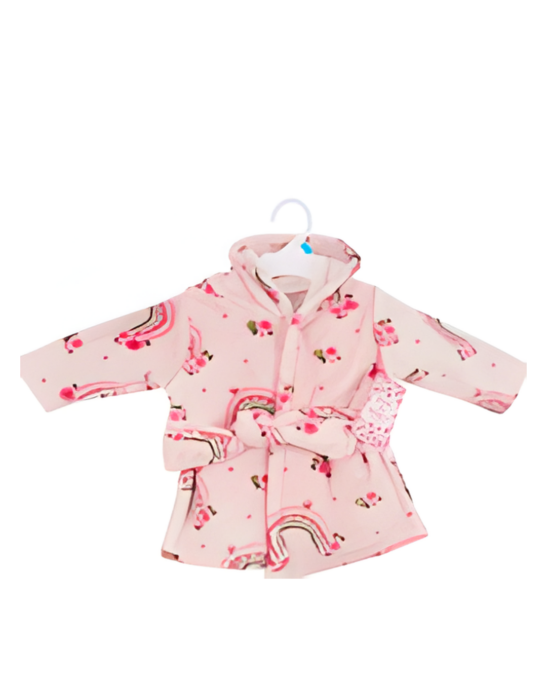 HOODED ROBE,0-9M RAINBOW