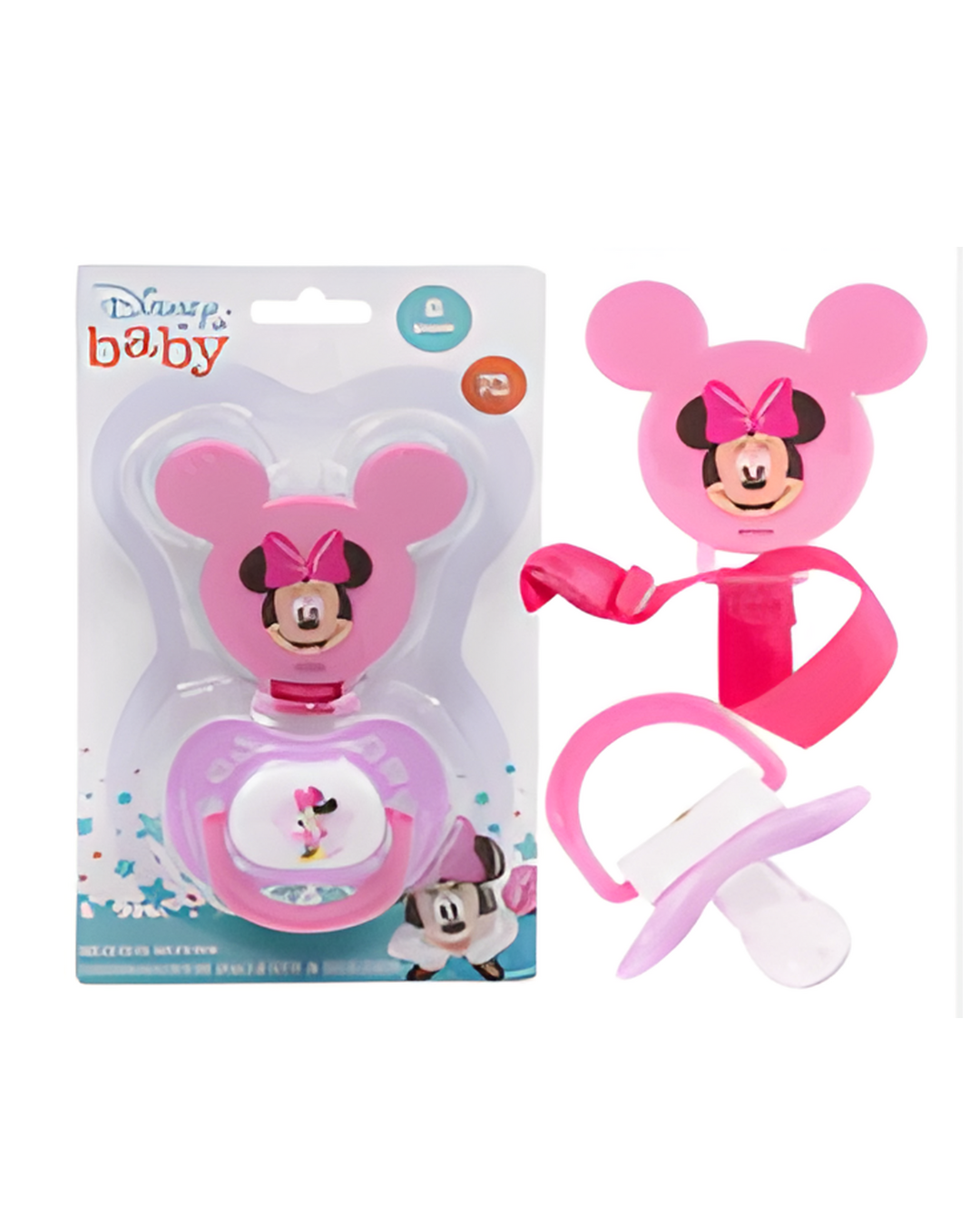 PACIFIER,W/CLIP MINNIEMOUSE PU