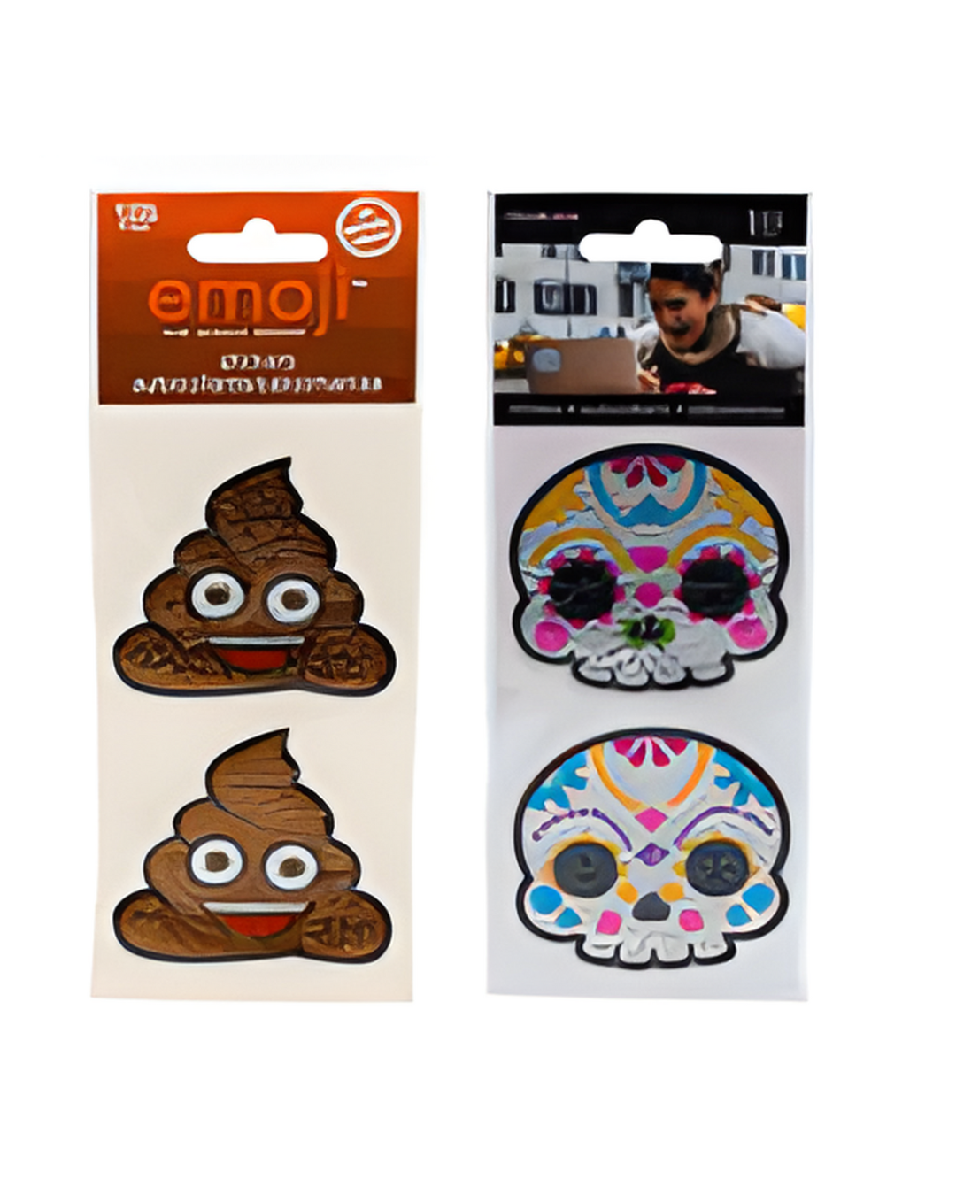 STICKERS,SKULL/EMOJI RHINESTON