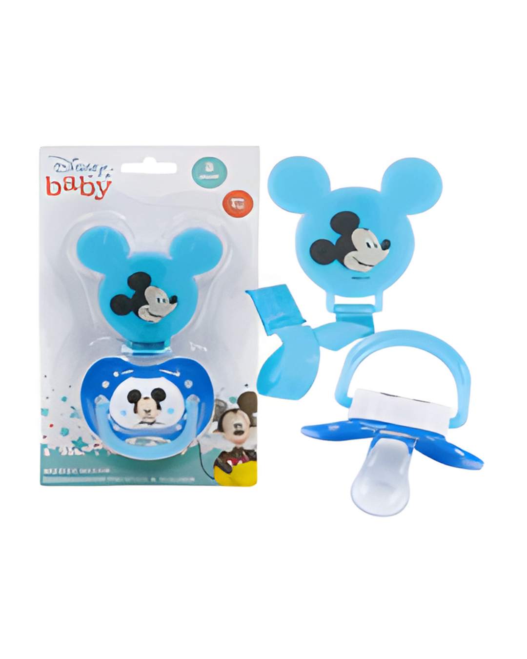 PACIFIER,W/CLIP MICKEYMOUSE BL