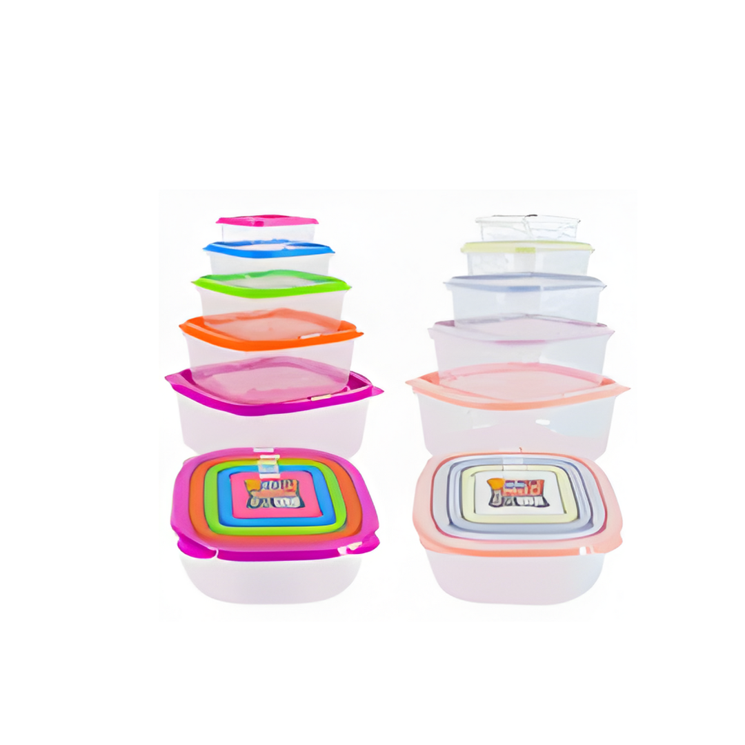 FOOD CONTAINER SET,10pc SQRw/L