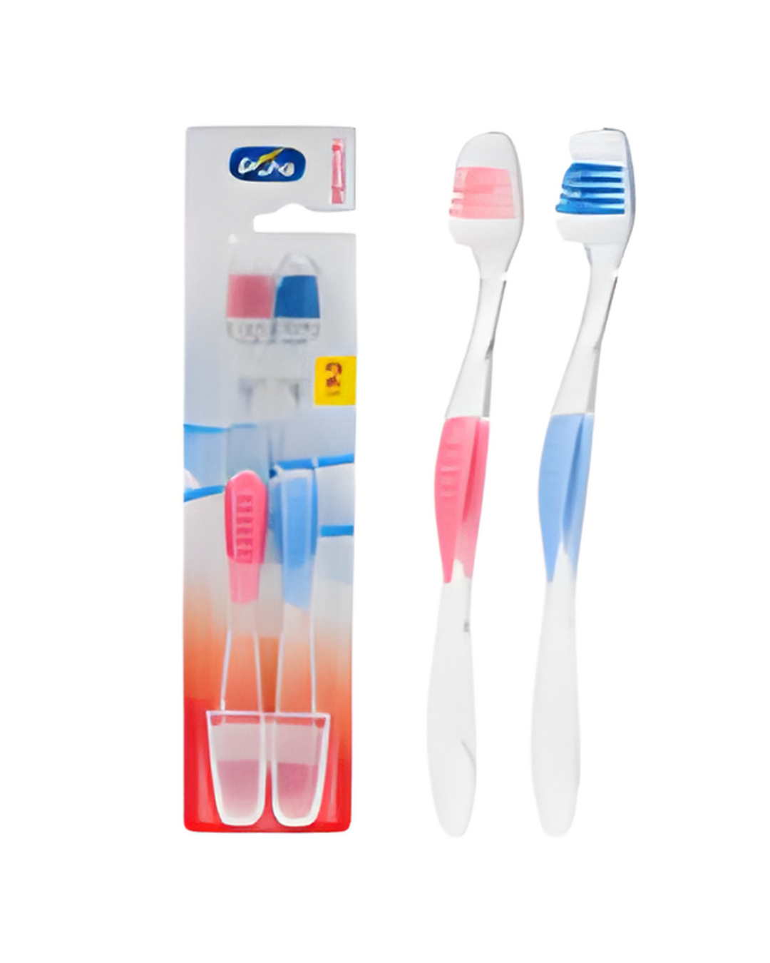TOOTHBRUSH,2pk CRYSTAL wCAP AS