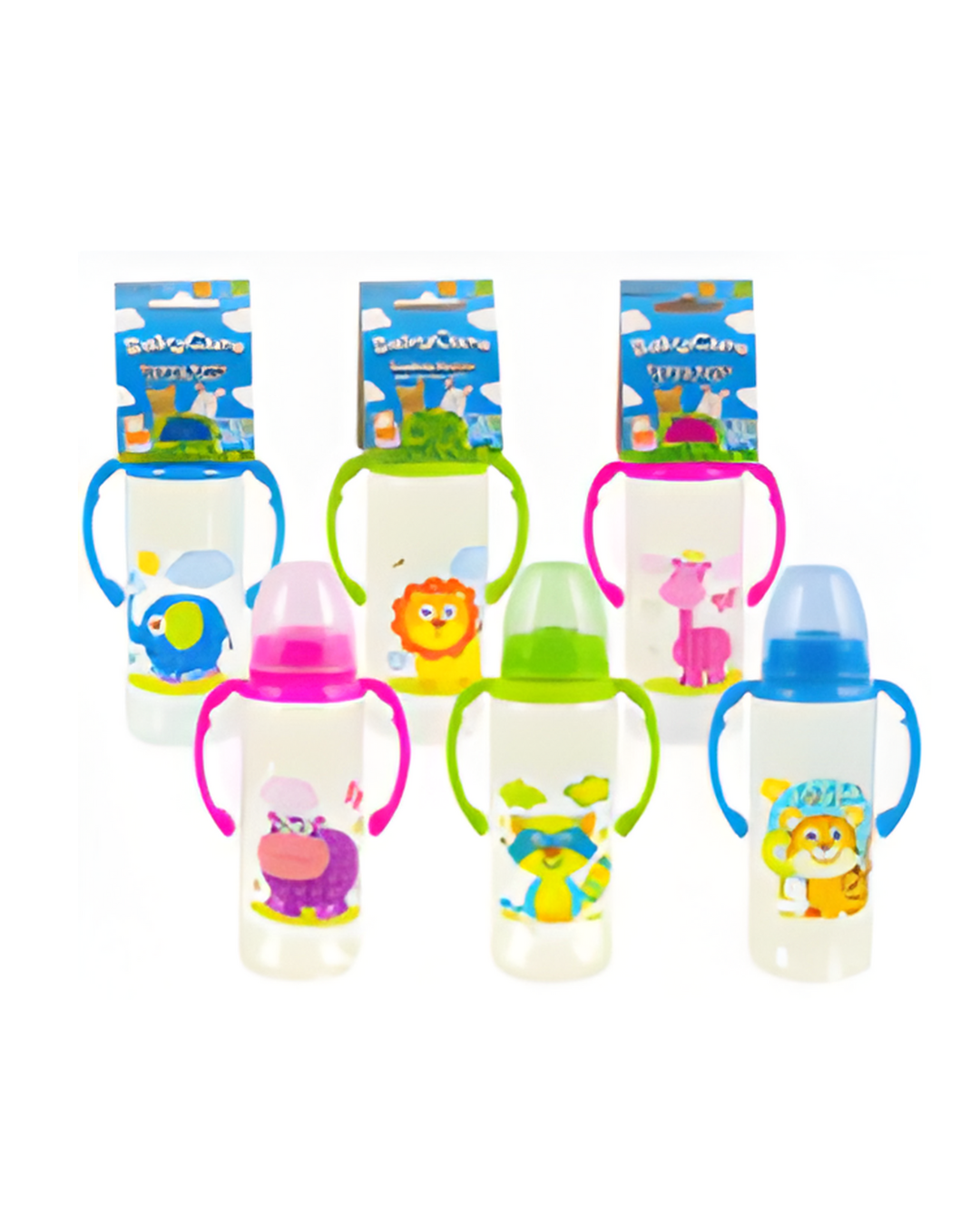 BABY BOTTLE 9OZ,RND W/GRIPPER