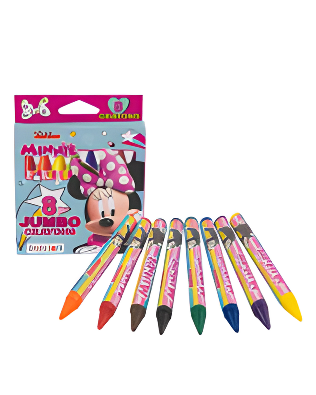 CRAYONS,8ct JUMBO MINNIE MOUSE