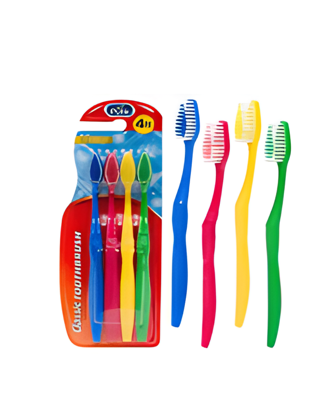 TOOTHBRUSH,4pk CLASSIC AST/PK