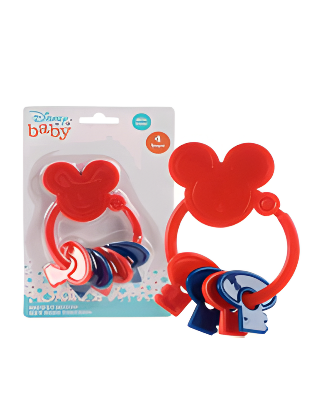 KEYRING TEETHER,MICKEY RED/BLU