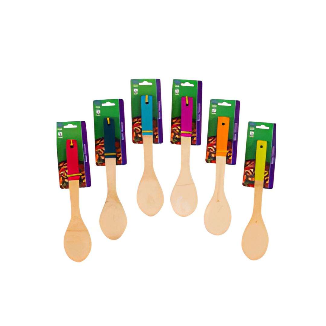 SPOON,11.8"6CLRS BAMBOO