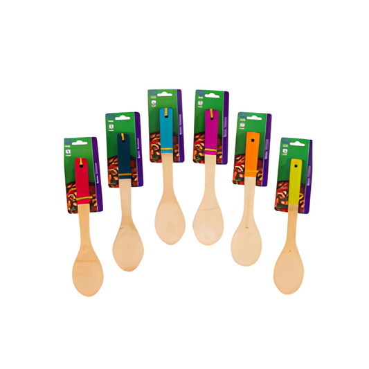 SPOON,11.8"6CLRS BAMBOO