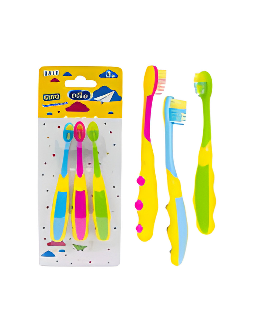 TOOTHBRUSH,3pk KIDS PLSTC 3AST