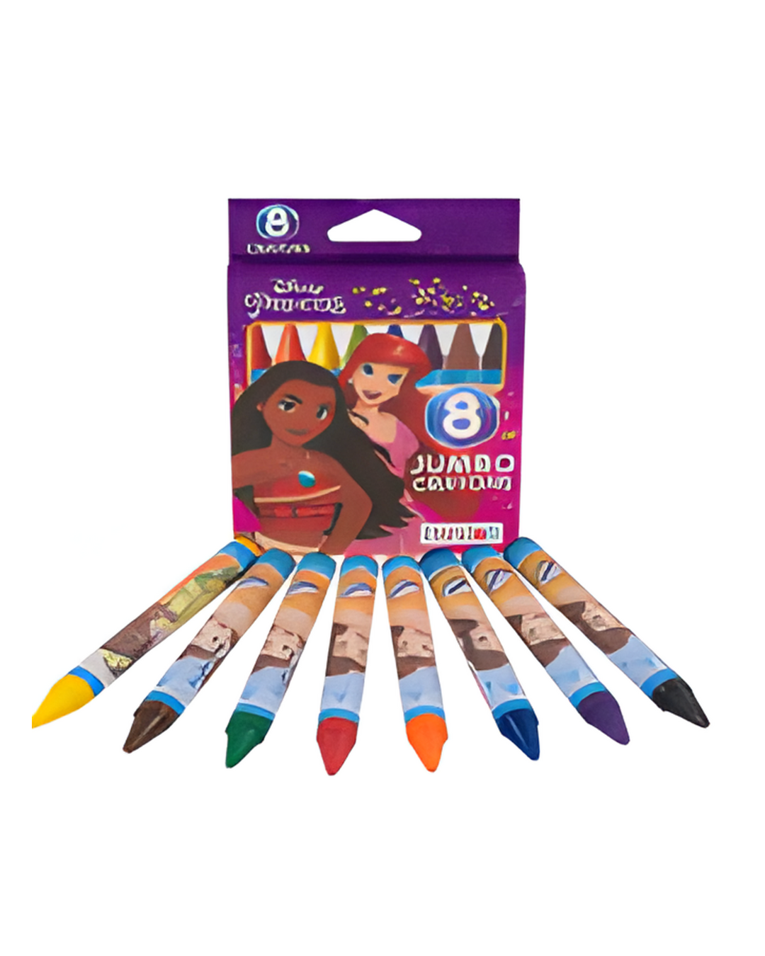 CRAYONS,8ct JUMBO DISNEY PRINC