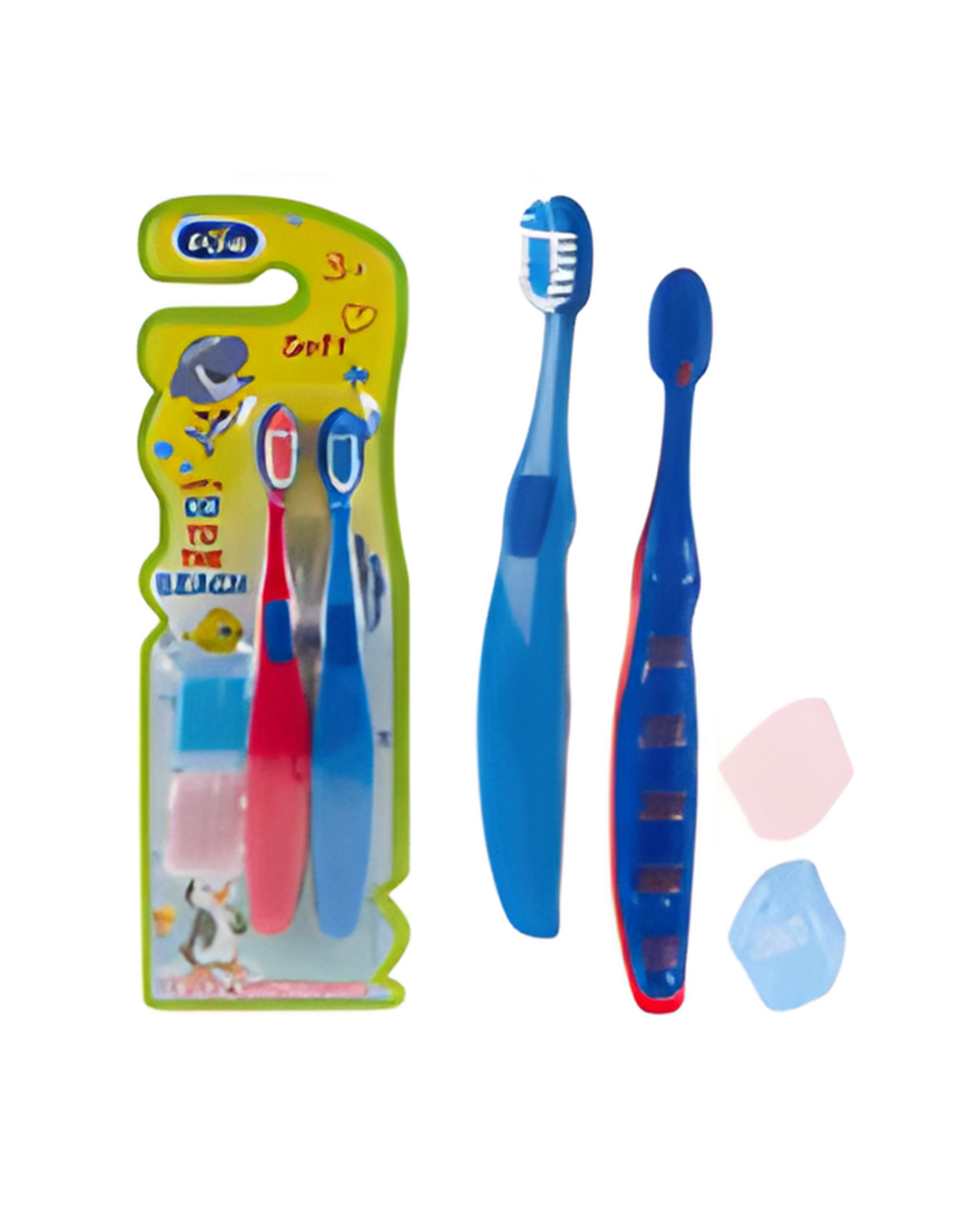 TOOTHBRUSH,2pk KIDSw2COVERS