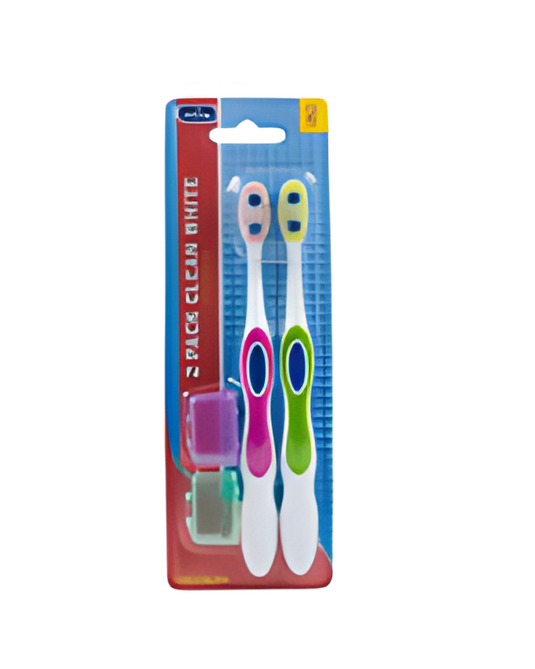 TOOTHBRUSH,2pk ADULTwHEAD CAPS