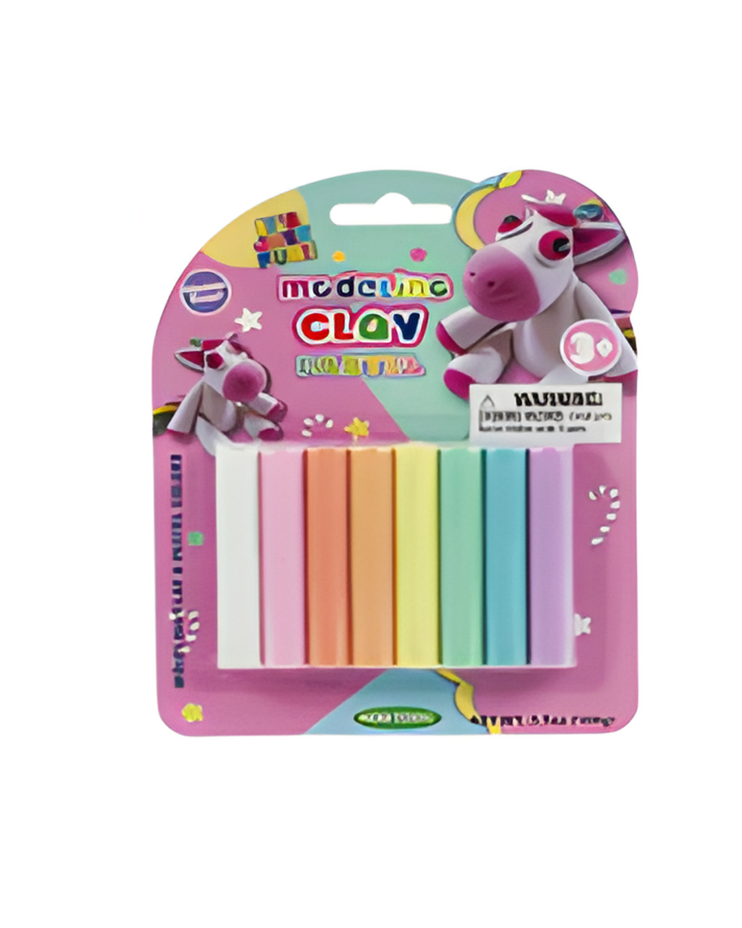 MODELING CLAY, 8pc PASTEL 100g