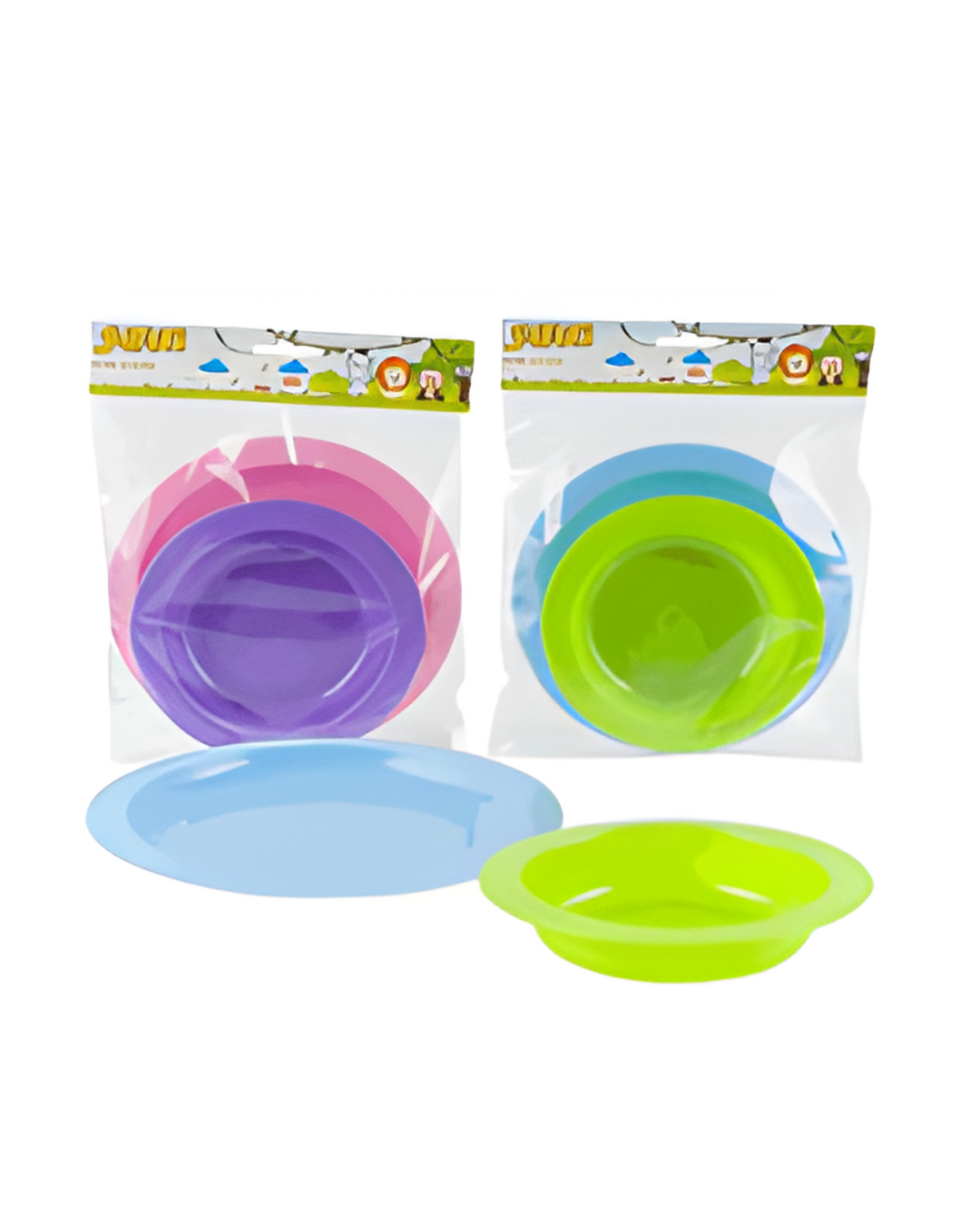 PLATE/BOWL SET,2pc SAFARI BABY