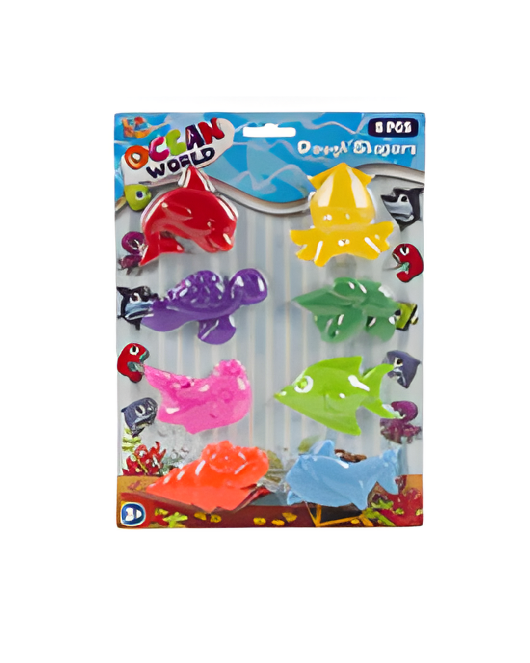 MOLD 8PC OCEAN ON BLISTER CARD