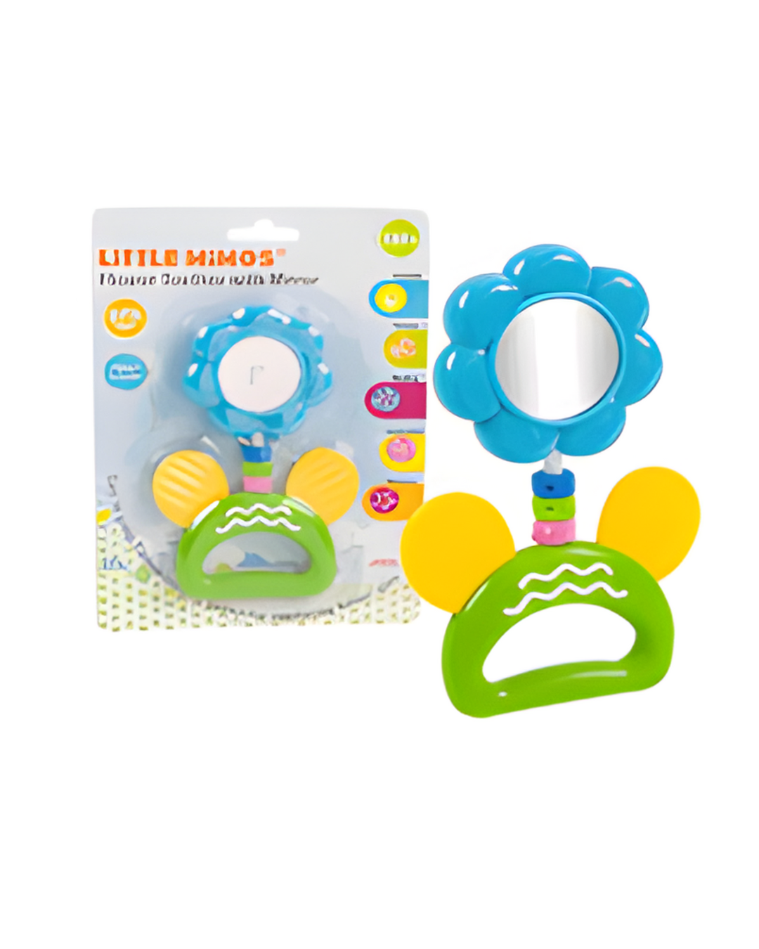 TEETHER,FLOWER SHAPED W/MIRROR