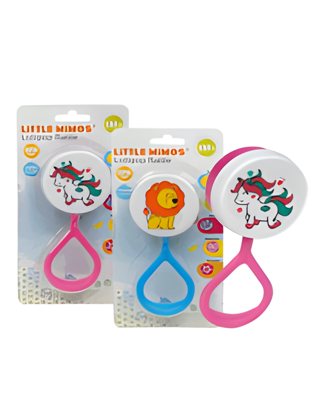 RATTLE,BLUE HNDL DRUM 2ASST