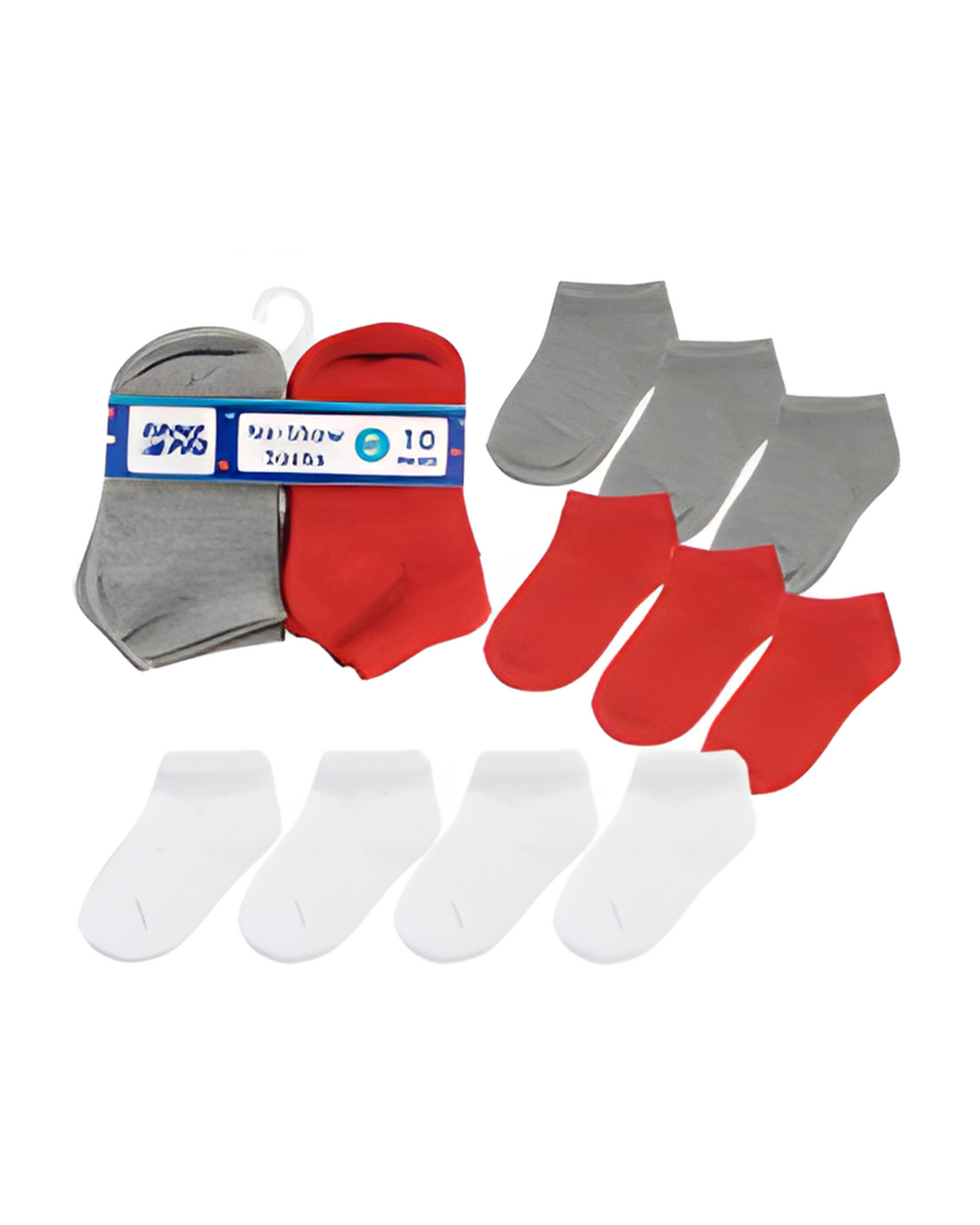 SOCKS,2T-4T 10pk BOYS NO SHOW