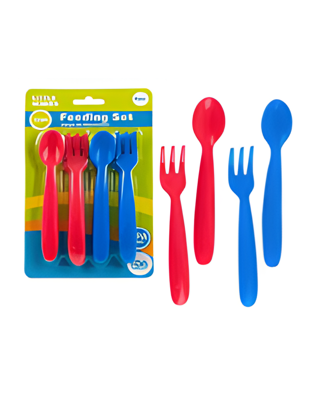 FEEDING SET,12pc 7.4"L SPOON&F