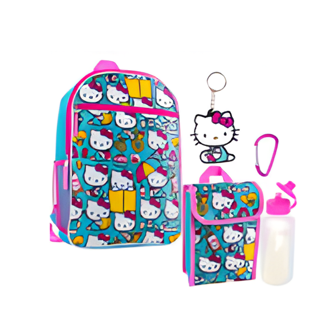 BACKPACK,5pc16"HELLO KITTY TEA