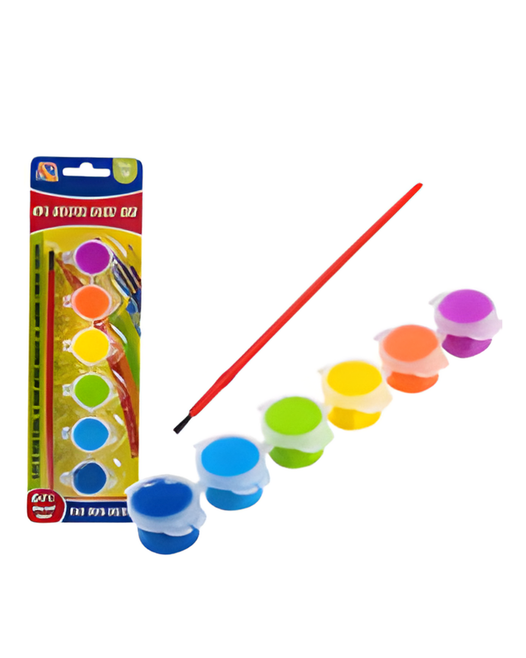 PAINT SET,6ctWATER COLOR w/BRU