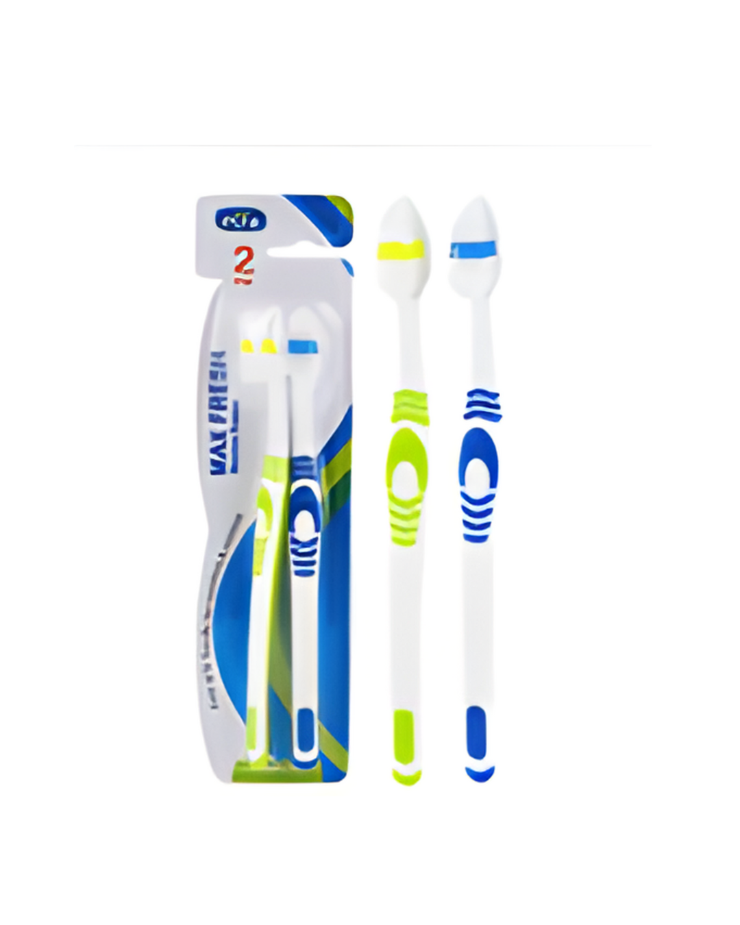 TOOTHBRUSH,2pk ADULT 2ASST CLR