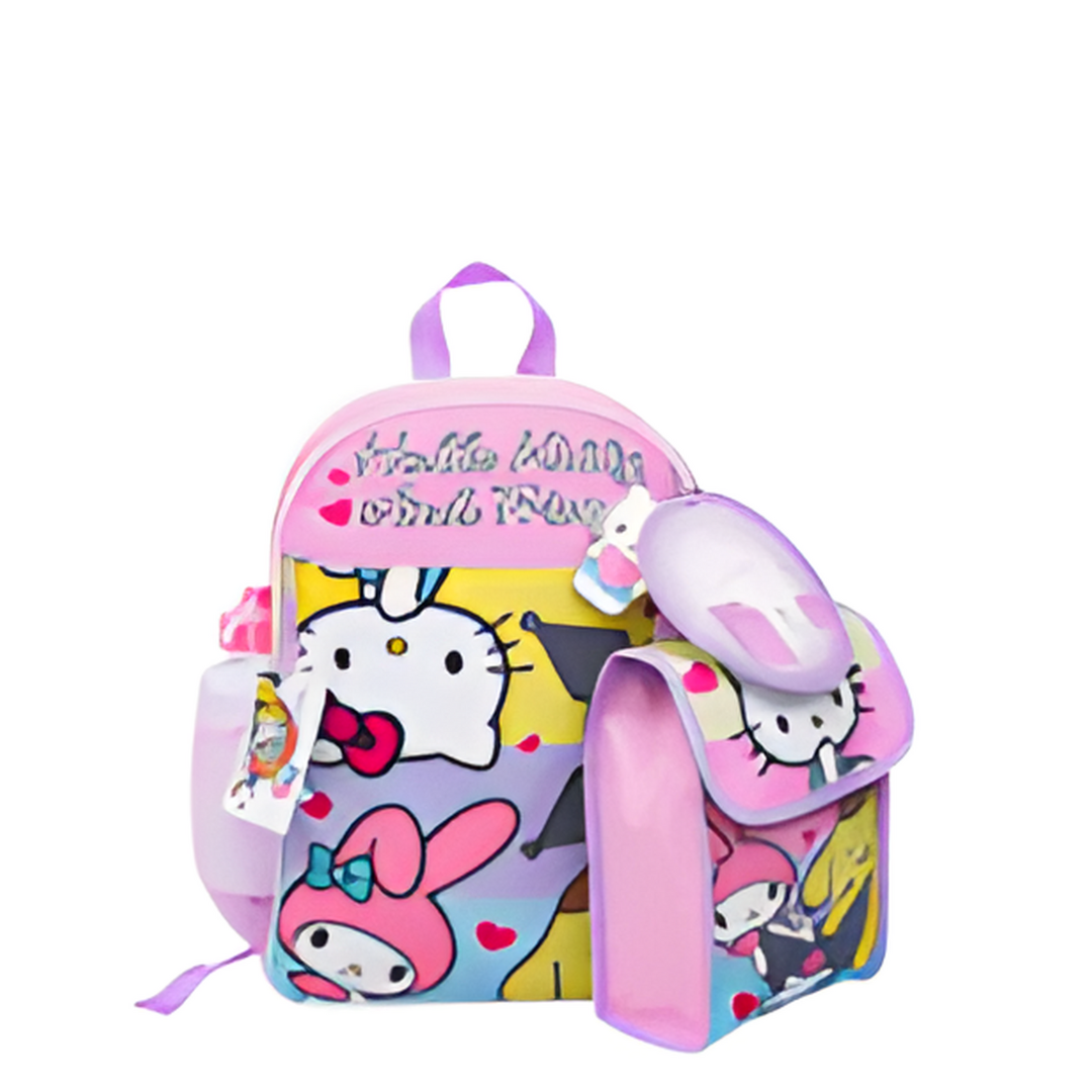 BACKPACK,5pc16"HELLO KITTY & F