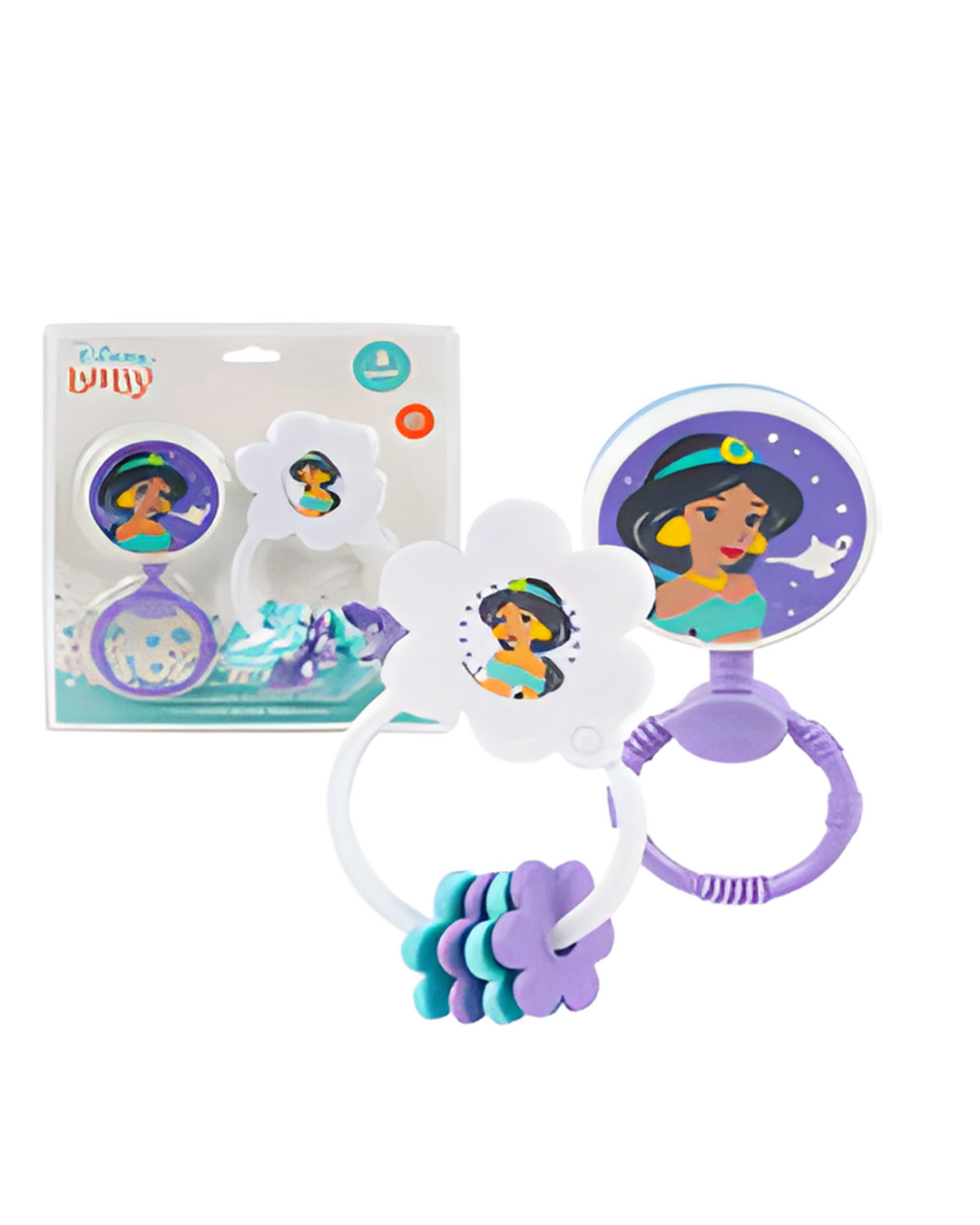 RATTLE/KEYRING,2pkPRINCESS PUR