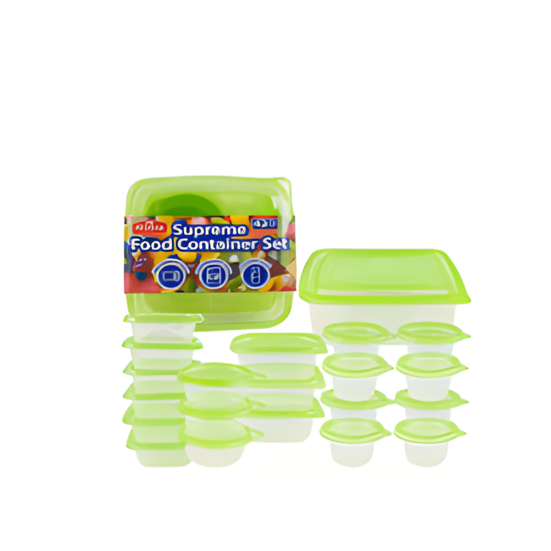FOOD CONTAINER SET,42pc CLEARw
