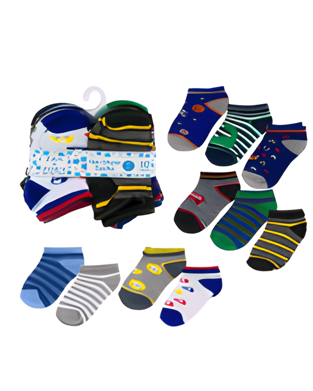 SOCKS,10pk2T-4T BOYS NO SHOW A