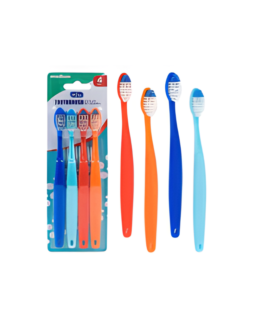 TOOTHBRUSH,4pc ECO PLUS 4ASSTD