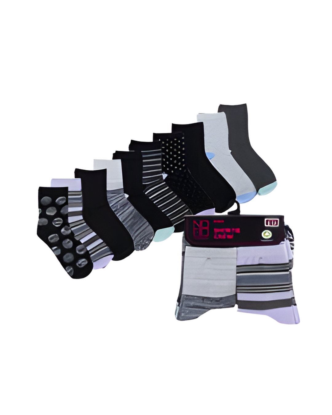 SOCKS,10pk size4-10 CREW COLOR