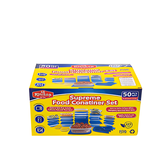 FOOD CONTAINER SET,50pcCLEAR W