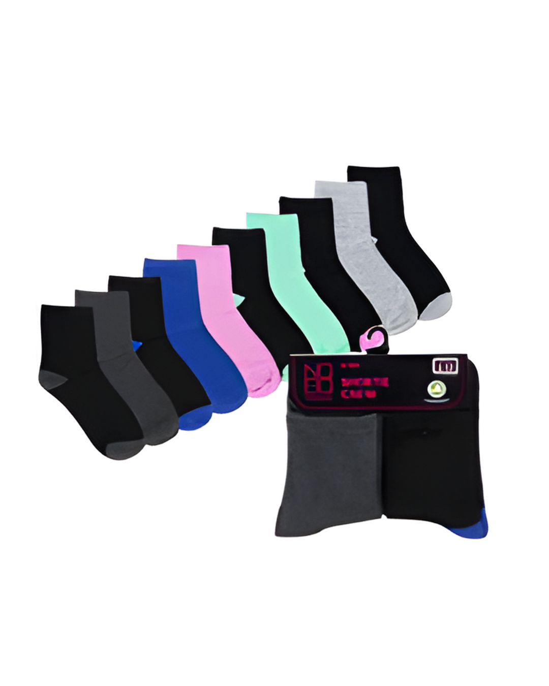 SOCKS,10pk size4-10 CREW COLOR
