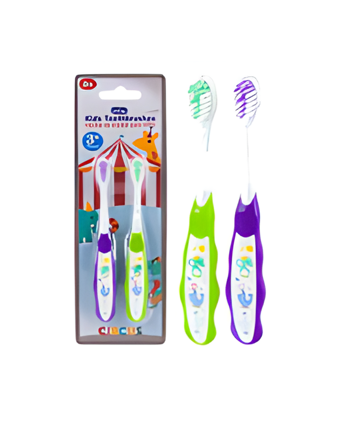 TOOTHBRUSH,2pc CIRCUS DESIGN