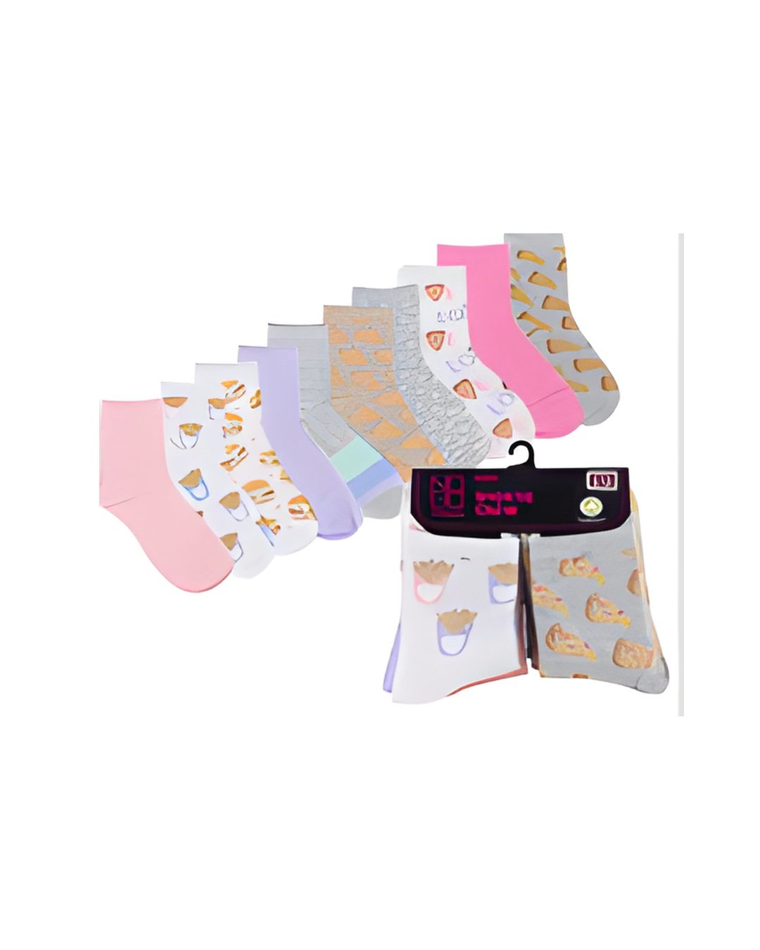 SOCKS,10pk size4-10 CREW PASTE