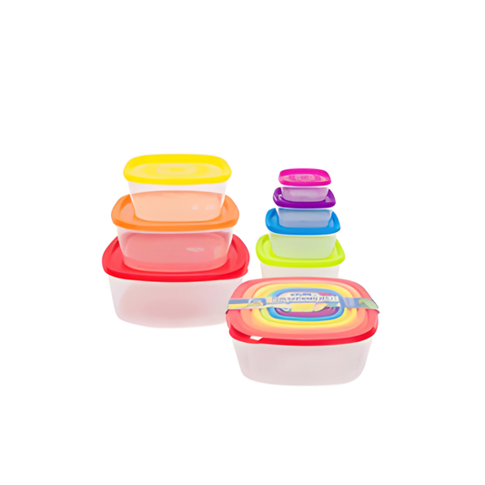 FOOD CONTAINER SET,7pk SQRw/LI