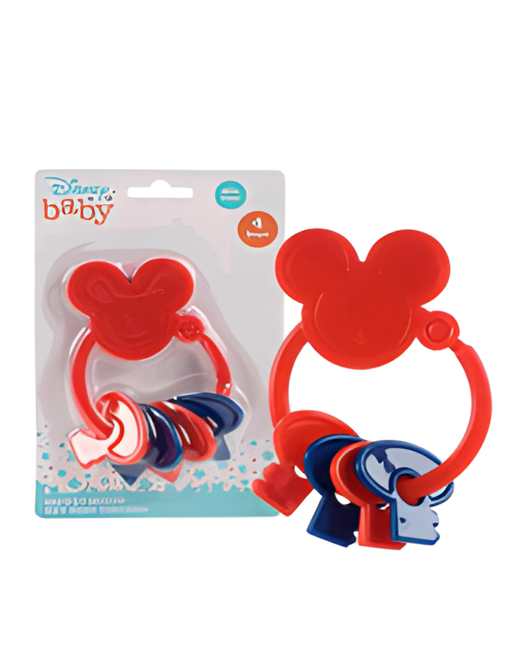 KEYRING TEETHER,MICKEY RED/BLU
