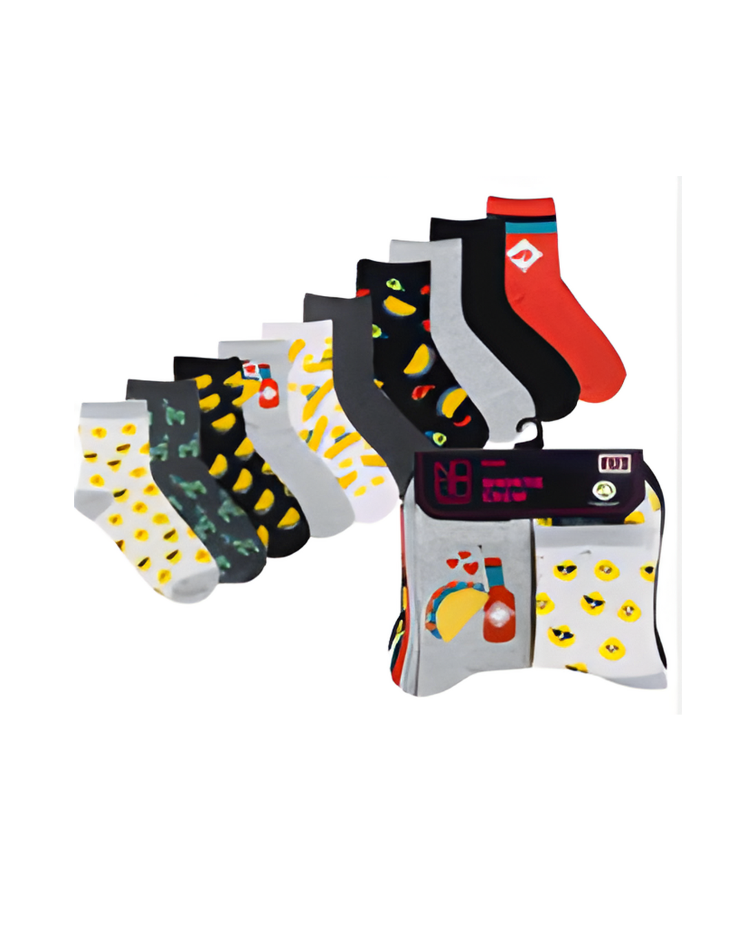 SOCKS,10pk size4-10 CREW TACO