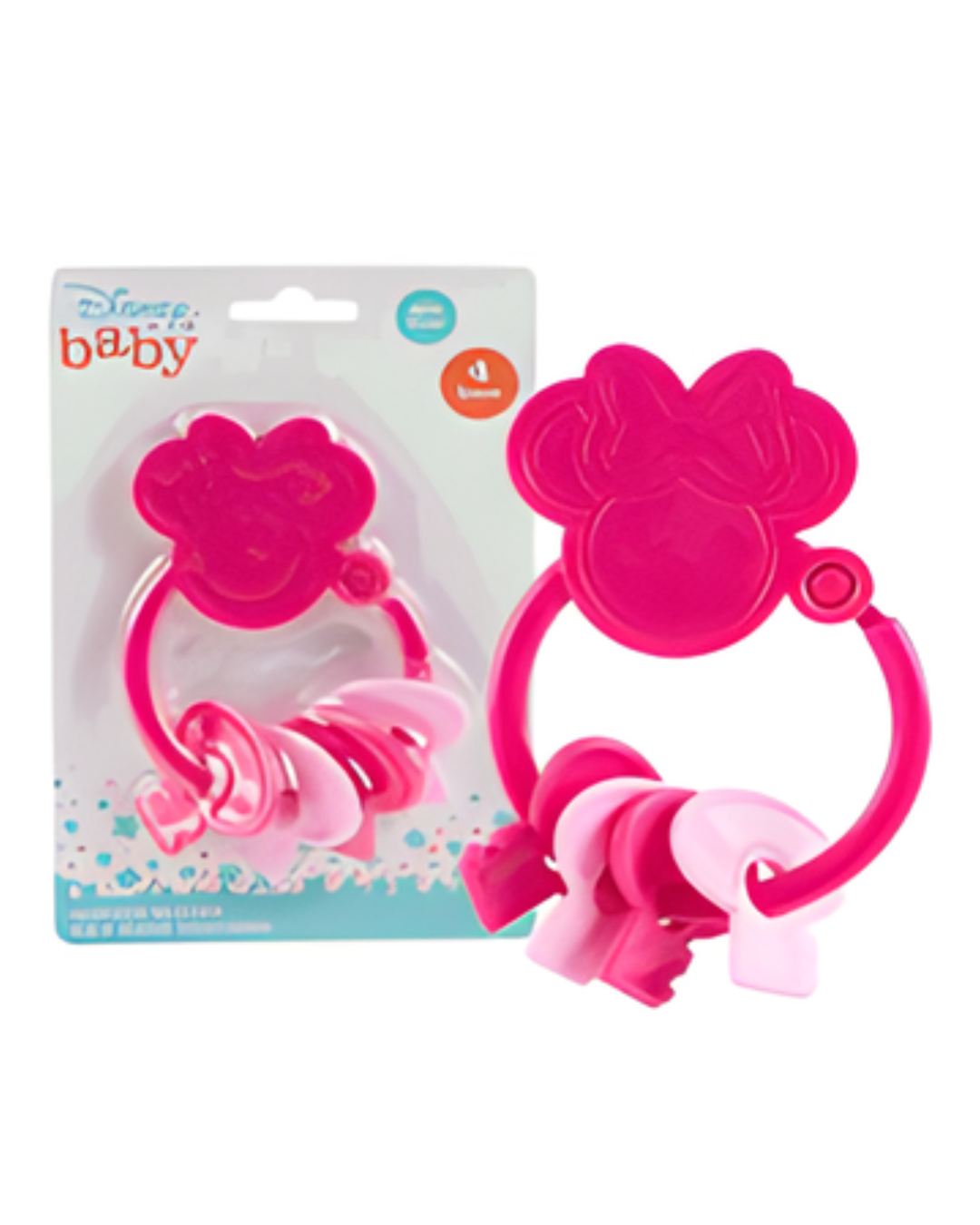KEYRING TEETHER,MINNIE PINK