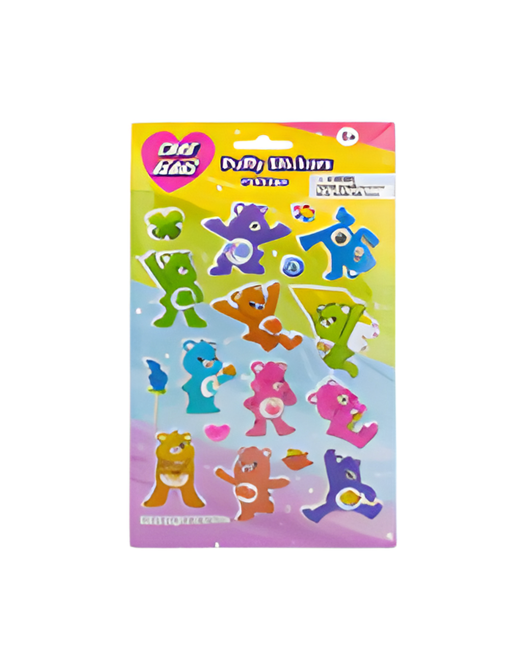 STICKERS,17pc PUFFY CAREBEARS