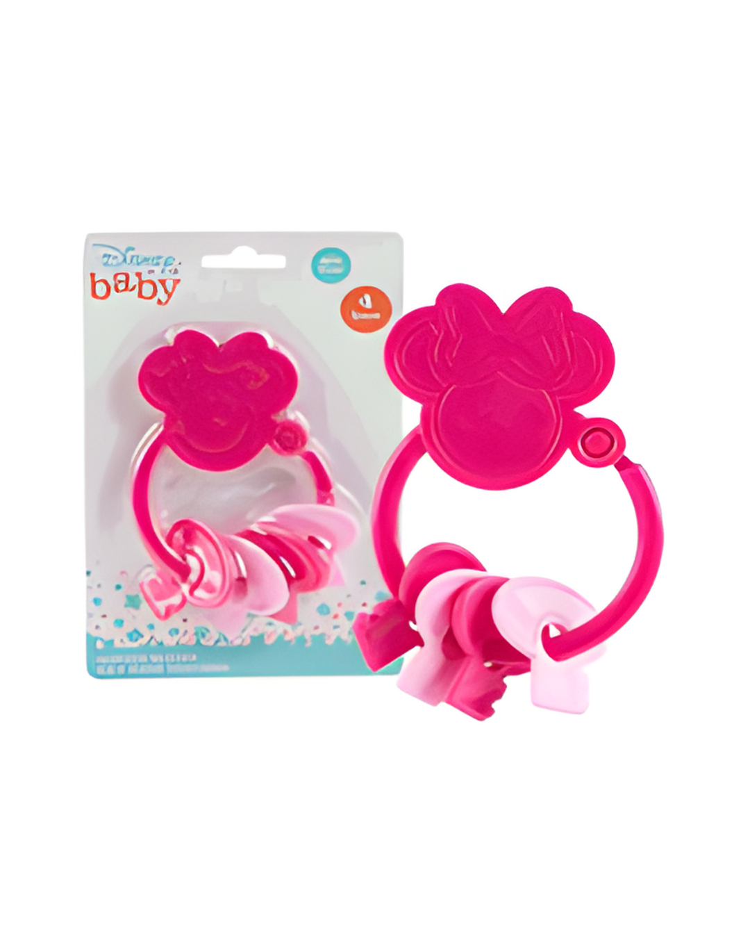 KEYRING TEETHER,MINNIE PINK