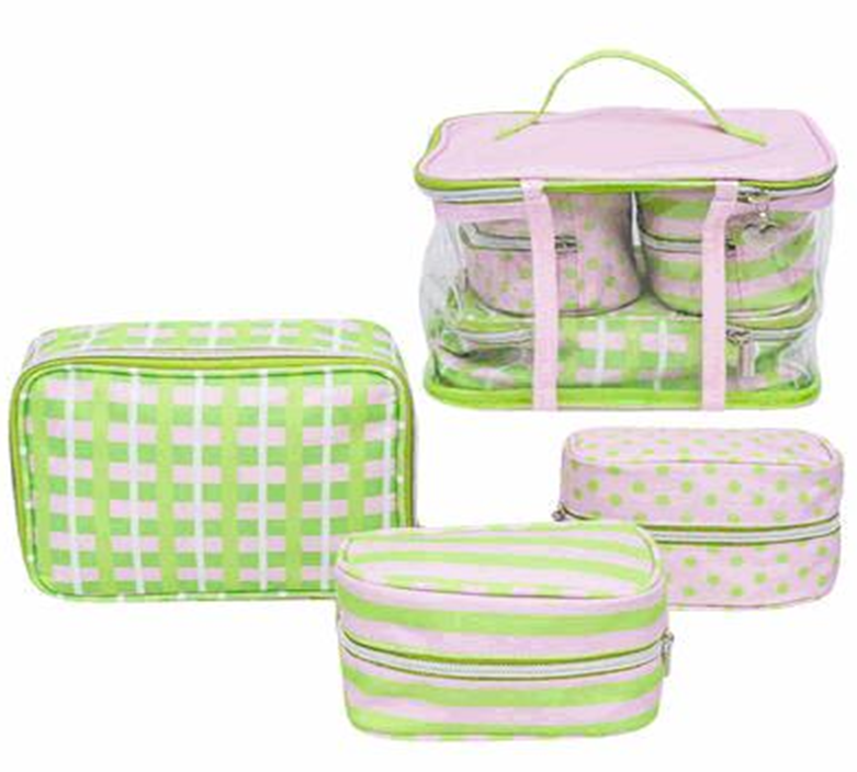 4-Piece Deluxe Makeup Cosmetic Bag Set – Travel Storage Organizer