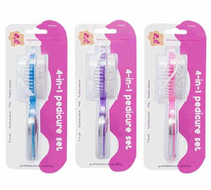 Pedicure – 4-in-1 Foot Care Kit Purple 3 Assorted Styles