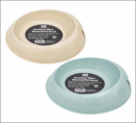 Slanted Bamboo Fiber Pet Bowl – Ergonomic Design